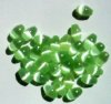 30 6x4mm Light Green Fiber Optic Oval Beads